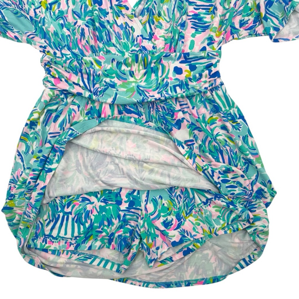 Lilly Pulitzer Blue and Pink Floral Romper - Picture 10 of 12